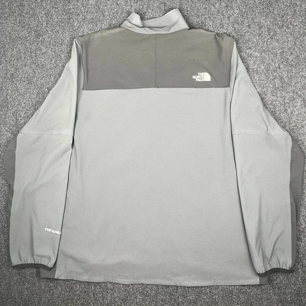 The North Face‎ Apex Softshell Jacket Mens XL Grey Full Zip Windbreaker Coat